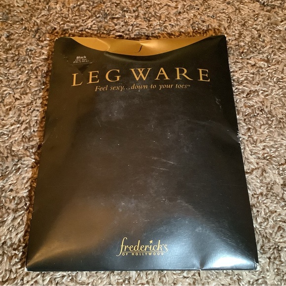 Frederick's of Hollywood french cut net pantyhose, color black, One Size - Picture 1 of 12